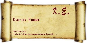 Kuris Emma névjegykártya